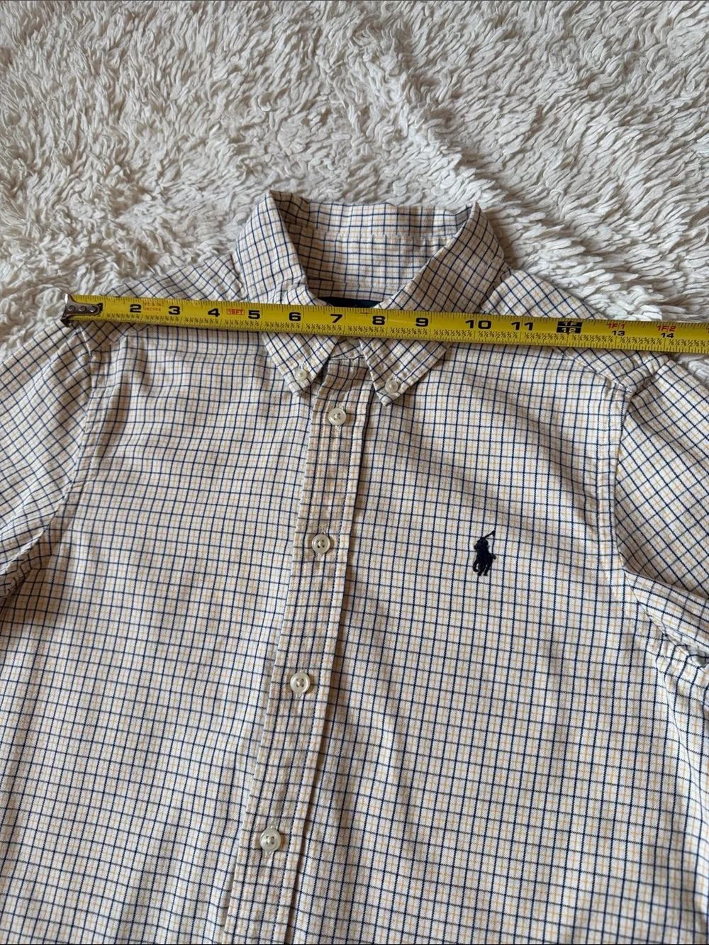Ralph Lauren Button-Down Plaid Shirt for boy size 10-12